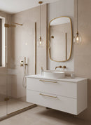 Oblong Antique Brass Mirror - Rectangular Wall Mirror