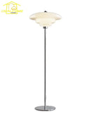 GobekUsa Cream Glass Bauhaus Floor Lamp LED E27 Minimalist UFO Style