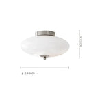 GobekUsa Bauhaus Cream White Glass Ceiling Lamp LED Light