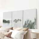 Modern Coastal Wall Art. Ocean Rock, Palms, Tropical Leaf by Wall Art Set