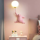 GobekUsa Bear Moon Wall Lamp: Modern Cartoon Light for Kids' Bedroom Décor