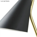 GobekUsa Modern Bedroom Wall Sconce with Cone Shade and Iron Base - Simple 1-Light Black/White Lamp