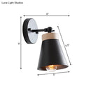 GobekUsa Modern Bedside Sconce with Adjustable Metallic Shade - Black/White Finish Wall Lamp
