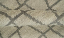Modern Beige and Brown Geometric Scandinavian 5x7 Blended Wool Flatwoven Area Rug | HL24
