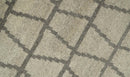 Modern Beige and Brown Geometric Scandinavian 5x7 Blended Wool Flatwoven Area Rug | HL24