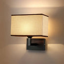Modern beige and brown hotel fabric wall lamp bedroom light by Decorbites