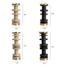 GobekUsa Beige Brown Travertine Marble Candle Holder with Metal Base