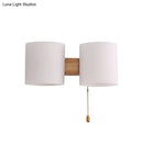 GobekUsa Modern Opaline Glass 2-Light Wall Mount with Pull Chain - Beige