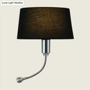GobekUsa Modern Flush Wall Sconce with Half-Empire Shade - 1 Head Bedroom Spotlight Wall Lamp for Reading - Black/Beige/White