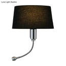 GobekUsa Modern Flush Wall Sconce with Half-Empire Shade - 1 Head Bedroom Spotlight Wall Lamp for Reading - Black/Beige/White