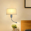 GobekUsa Modern Flush Wall Sconce with Half-Empire Shade - 1 Head Bedroom Spotlight Wall Lamp for Reading - Black/Beige/White