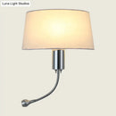 GobekUsa Modern Flush Wall Sconce with Half-Empire Shade - 1 Head Bedroom Spotlight Wall Lamp for Reading - Black/Beige/White