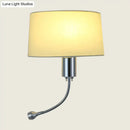 GobekUsa Modern Flush Wall Sconce with Half-Empire Shade - 1 Head Bedroom Spotlight Wall Lamp for Reading - Black/Beige/White