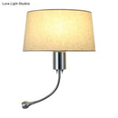 GobekUsa Modern Flush Wall Sconce with Half-Empire Shade - 1 Head Bedroom Spotlight Wall Lamp for Reading - Black/Beige/White