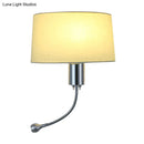 GobekUsa Modern Flush Wall Sconce with Half-Empire Shade - 1 Head Bedroom Spotlight Wall Lamp for Reading - Black/Beige/White