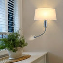 GobekUsa Modern Flush Wall Sconce with Half-Empire Shade - 1 Head Bedroom Spotlight Wall Lamp for Reading - Black/Beige/White