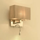 GobekUsa Modern Rectangle Fabric LED Wall Sconce in Beige