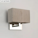 GobekUsa Modern Rectangle Fabric LED Wall Sconce in Beige