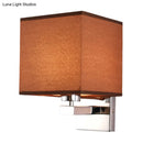GobekUsa Nordic Style Beige Cube Wall Light - 1 Head Fabric Wall Mounted Fixture for Bedroom