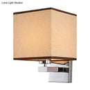 GobekUsa Nordic Style Beige Cube Wall Light - 1 Head Fabric Wall Mounted Fixture for Bedroom