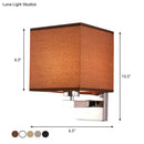GobekUsa Nordic Style Beige Cube Wall Light - 1 Head Fabric Wall Mounted Fixture for Bedroom