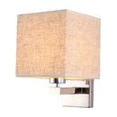 GobekUsa Nordic Style Beige Cube Wall Light - 1 Head Fabric Wall Mounted Fixture for Bedroom