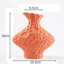 GobekUsa Frosted Ceramic Vase Artificial Floral Decor Desk Decoration Modern Flower Arrangement
