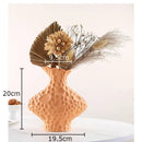 GobekUsa Frosted Ceramic Vase Artificial Floral Decor Desk Decoration Modern Flower Arrangement