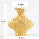 GobekUsa Frosted Ceramic Vase Artificial Floral Decor Desk Decoration Modern Flower Arrangement