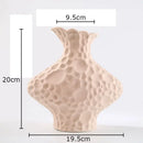 GobekUsa Frosted Ceramic Vase Artificial Floral Decor Desk Decoration Modern Flower Arrangement