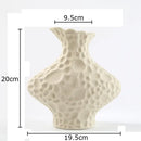 GobekUsa Frosted Ceramic Vase Artificial Floral Decor Desk Decoration Modern Flower Arrangement