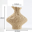 GobekUsa Frosted Ceramic Vase Artificial Floral Decor Desk Decoration Modern Flower Arrangement