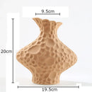 GobekUsa Frosted Ceramic Vase Artificial Floral Decor Desk Decoration Modern Flower Arrangement