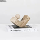 GobekUsa Geometric Stone Ornaments Desk Decoration Modern Artwork Statue Room Decor
