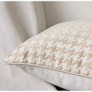 GobekUsa Beige Gold Houndstooth Jacquard Lumbar Pillowcase for Modern Interiors