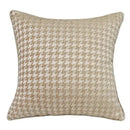 GobekUsa Beige Gold Houndstooth Jacquard Lumbar Pillowcase for Modern Interiors