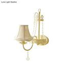 GobekUsa Modern Metal Bell/Candle Wall Mount Lamp: 1-Light Sconce Fixture with Crystal Bead, Yellow