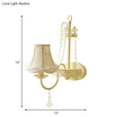 GobekUsa Modern Metal Bell/Candle Wall Mount Lamp: 1-Light Sconce Fixture with Crystal Bead, Yellow