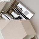 GobekUsa Modern LED Fabric Sconce Light: Rectangle Wall Mounted Beige Lighting for Bedroom