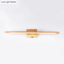GobekUsa Wooden Nordic LED Vanity Sconce - Stick Shaped Wall Lighting in Beige