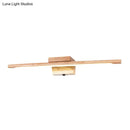 GobekUsa Wooden Nordic LED Vanity Sconce - Stick Shaped Wall Lighting in Beige