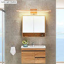 GobekUsa Wooden Nordic LED Vanity Sconce - Stick Shaped Wall Lighting in Beige