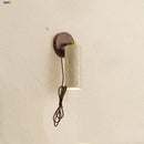 Modern beige stone and bronze wall light fixture bedroom sconce by Decorbites