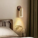 Modern beige stone and bronze wall light fixture bedroom sconce by Decorbites