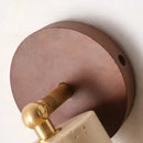 Modern beige stone and bronze wall light fixture bedroom sconce by Decorbites