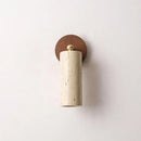 Modern beige stone and bronze wall light fixture bedroom sconce by Decorbites