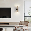 GobekUsa LED Wall Light Fixture Yellow Travertine Stone Modern Bedside Lamp