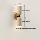 GobekUsa LED Wall Light Fixture Yellow Travertine Stone Modern Bedside Lamp