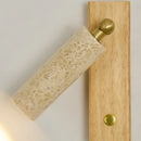 Modern beige travertine copper led wall lamp bedroom light by Decorbites