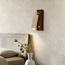 Modern beige travertine copper led wall lamp bedroom light by Decorbites
